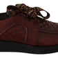 Dolce & Gabbana Red Leather Lace Up Dress Formal Shoes