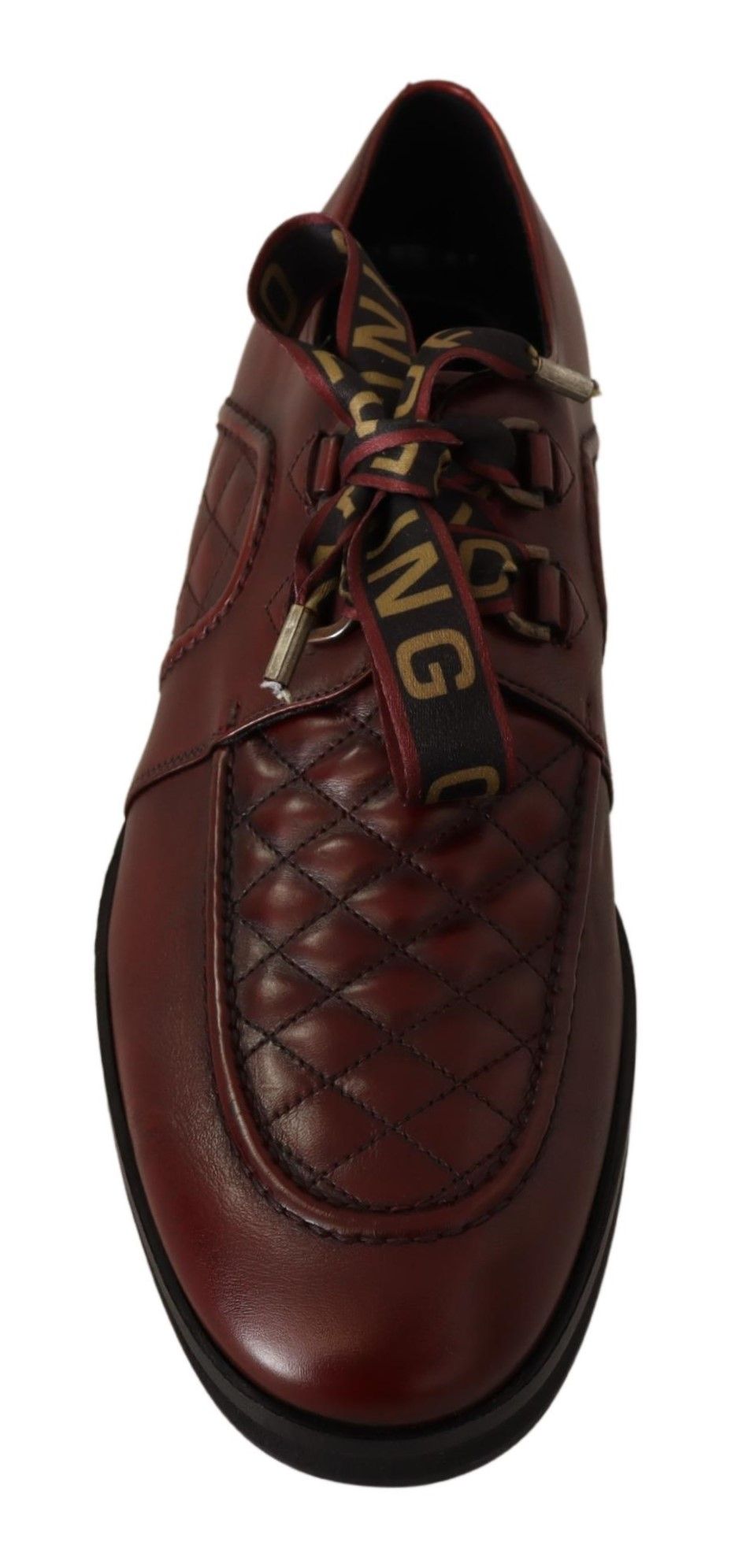 Dolce & Gabbana Red Leather Lace Up Dress Formal Shoes