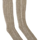 Dolce & Gabbana Chic Beige Wool Blend Over-the-Calf Socks