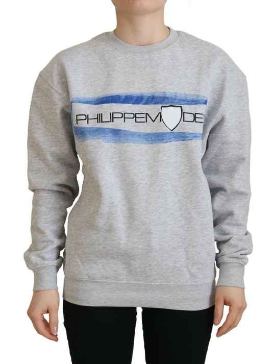 Philippe Model Gray Printed Long Sleeves Pullover Sweater