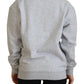 Philippe Model Elegant Gray Printed Cotton Sweater