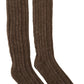 Dolce & Gabbana Chic Brown Wool Blend Over-Calf Socks