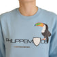 Philippe Model Chic Light Blue Logo Embellished Sweater