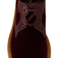 Dolce & Gabbana Bordeaux Velvet Exotic Leather Shoes