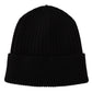 Dolce & Gabbana Elegant Cable Knit Wool Beanie with Fleece Liner