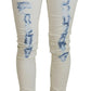 Acht Chic Low Waist Tattered Skinny Jeans