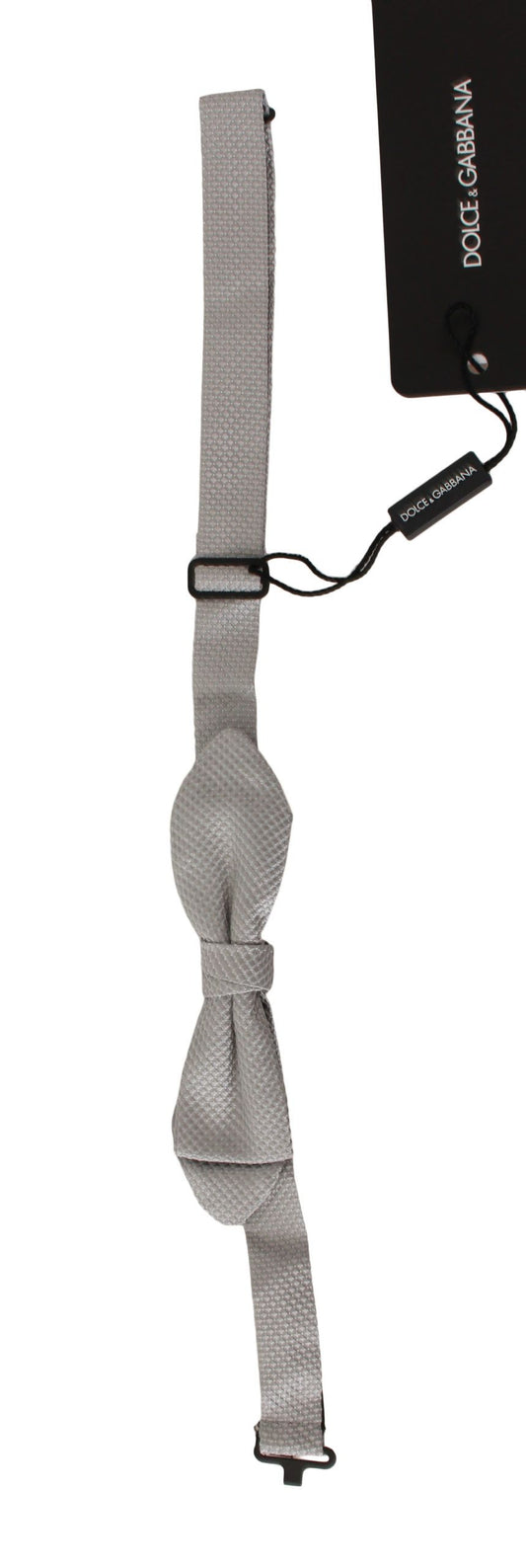 Dolce & Gabbana Elegant Silk Gray Bow Tie