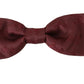 Dolce & Gabbana Men Maroon 100% Silk Faille Adjustable Men  Neck Bow Tie