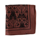 Dolce & Gabbana Brown Floral Silk Square Handkerchief Scarf