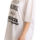 Dolce & Gabbana White Cotton BELLEZZA Motive Top  T-shirt