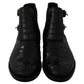 Dolce & Gabbana Black Crocodile Leather Derby Boots Shoes