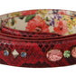 Dolce & Gabbana Elegant Red Python Leather Bag Strap