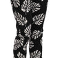 Dolce & Gabbana Black Palm Leaf Print Skinny Pants