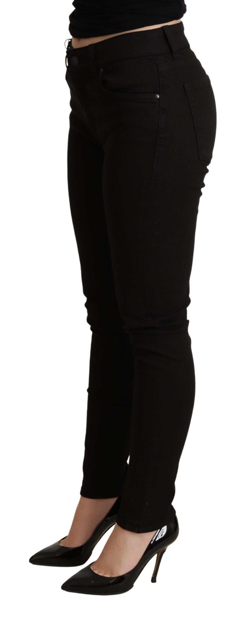 Dolce & Gabbana Black Skinny Denim Cotton Stretch Trouser Jeans