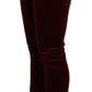 Dolce & Gabbana Bordeaux Red Velvet Skinny Trouser