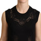 Dolce & Gabbana Black Cashmere Silk Cutout Tank Top