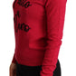 Dolce & Gabbana Pink Embroidered Cashmere Wool Pullover Sweater