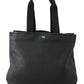 Dolce & Gabbana Black Leather Travel Shopping Gym #DGFAMILY Tote Bag