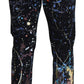 Dolce & Gabbana Exquisite Color Splash Print Denim Pants