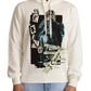 Dolce & Gabbana White King Ceasar Cotton Hooded Sweater