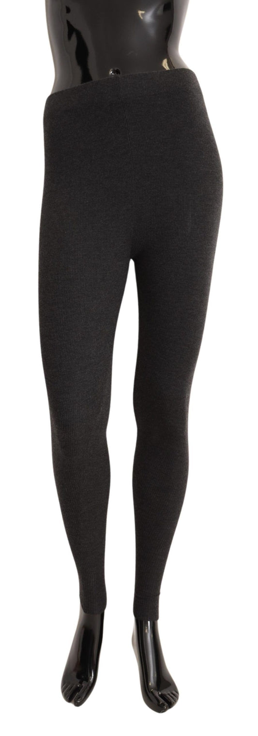 Dolce & Gabbana Elegant Gray Cashmere Tights – Luxe Comfort