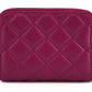 Versace Elegant Purple Quilted Leather Wallet
