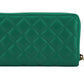 Versace Elegant Quilted Leather Zip Wallet