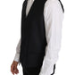 Dolce & Gabbana Elegant Gray Slim-Fit Wool-Silk Vest