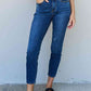 Judy Blue Aila Short Full Size Mid Rise Cropped Relax Fit Jeans