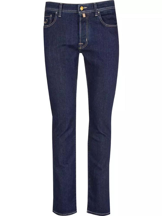 Jacob Cohen Elegant Dark Blue Bard Jeans