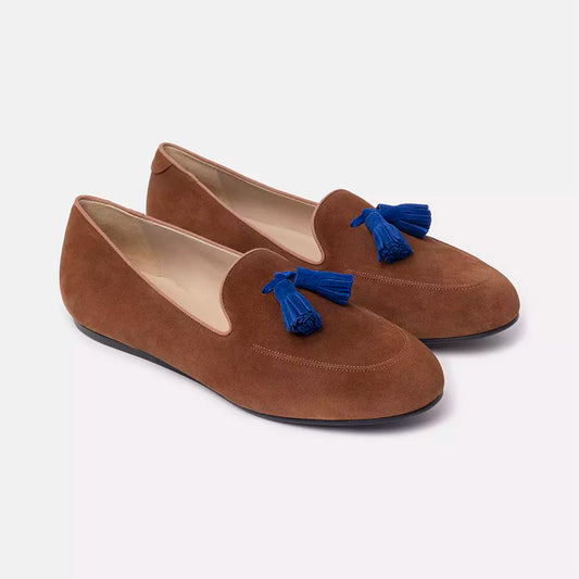 Charles Philip Brown Leather Flat Shoe
