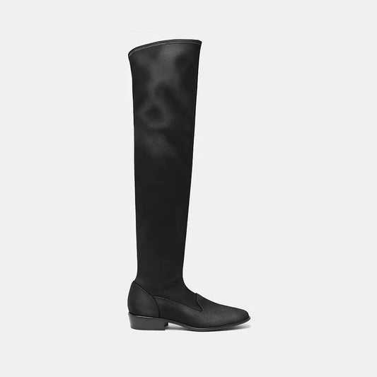 Charles Philip Chic Black Leather Grace Boots