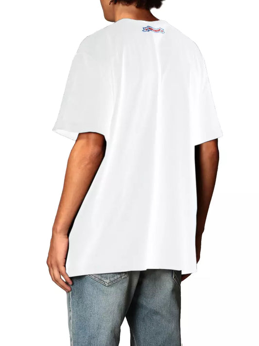 Dsquared² Graphic Print Crew Neck Cotton T-Shirt