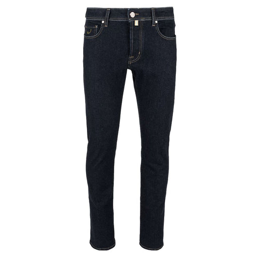 Jacob Cohen Elegant Slim Fit Dark Blue Designer Jeans