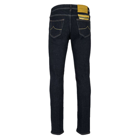 Jacob Cohen Elegant Slim Fit Dark Blue Designer Jeans