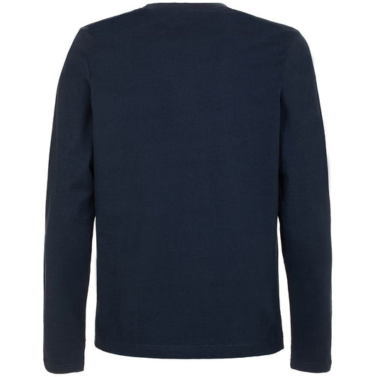 Fred Mello Chic Blue Cotton Long-Sleeved Men's Tee