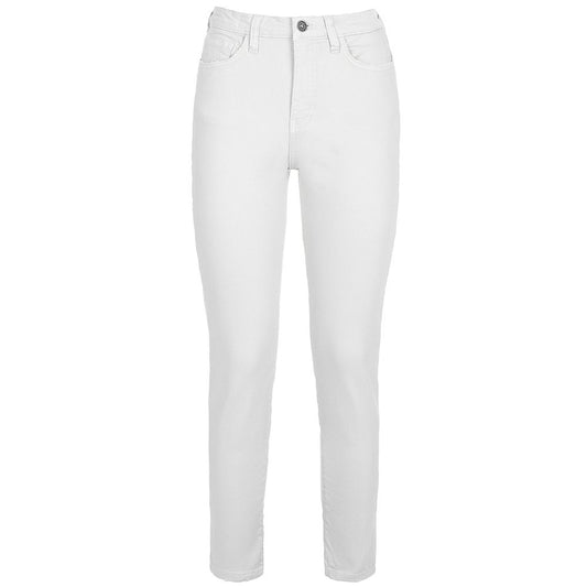Fred Mello Chic White Cotton Blend Trousers for Women