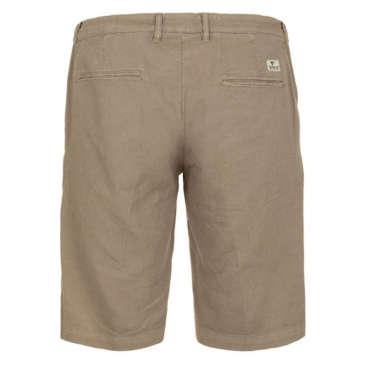 Fred Mello Summertime Sophistication Beige Cotton Shorts