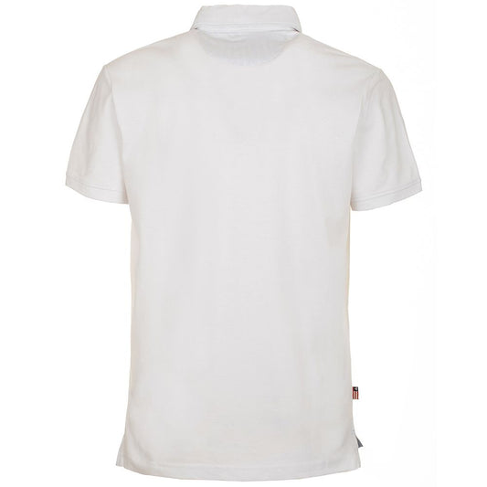 Fred Mello Chic White Cotton Polo Shirt with Chest Logo