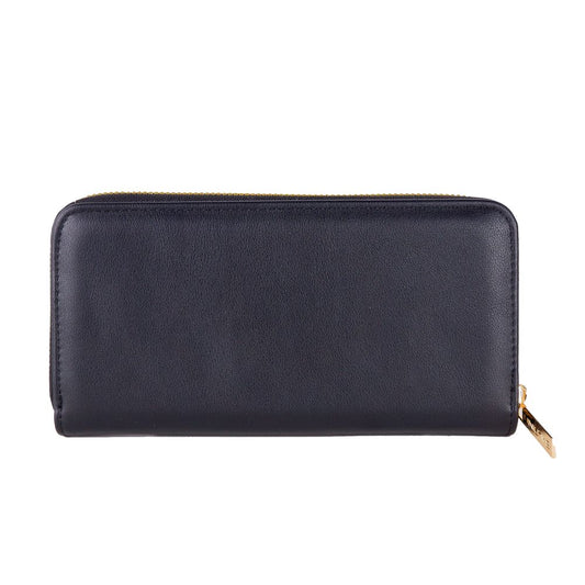 Baldinini Trend Chic Black Leather Zip Wallet