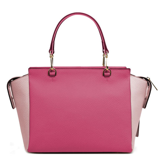Baldinini Trend Elegant Fuchsia Textured Calfskin Handbag