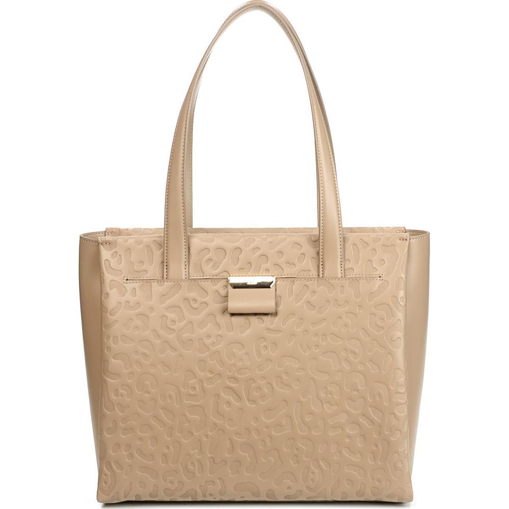 Cavalli Class Elegant Spotted Print Calfskin Shoulder Bag