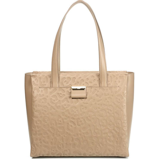 Cavalli Class Spotted Calfskin Chic Shopper Bag