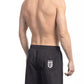Bikkembergs Sleek Black Swim Shorts with Side Print