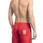 Bikkembergs Vibrant Red Side Print Swim Shorts