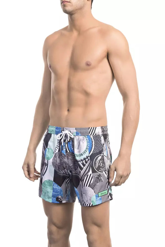 Bikkembergs Vibrant Printed Swim Shorts: Summer Essential
