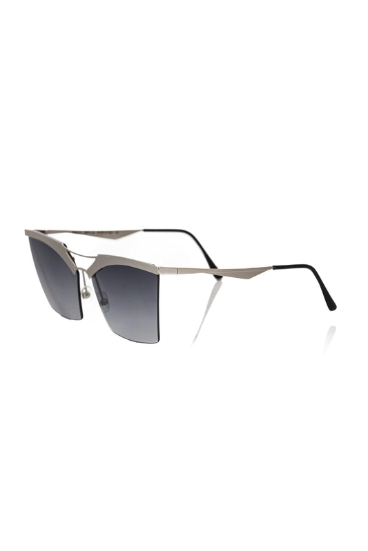 Frankie Morello Elegant Silver Clubmaster Sunglasses
