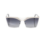 Frankie Morello Elegant Silver Clubmaster Sunglasses