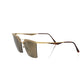 Frankie Morello Chic Gold-Toned Clubmaster Sunglasses