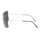 Frankie Morello Elegant Shield Sunglasses with Gray Mirror Lens